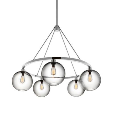 Modern Glass Chandeliers with Customizable Metal Finishes