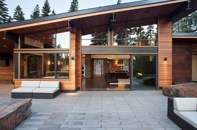 Retreat in Northern California Incorporates Modern Kitchen Pendant Lighting