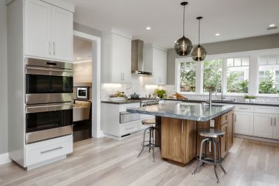 Contemporary Kitchen Island Pendants Spotted in California Home